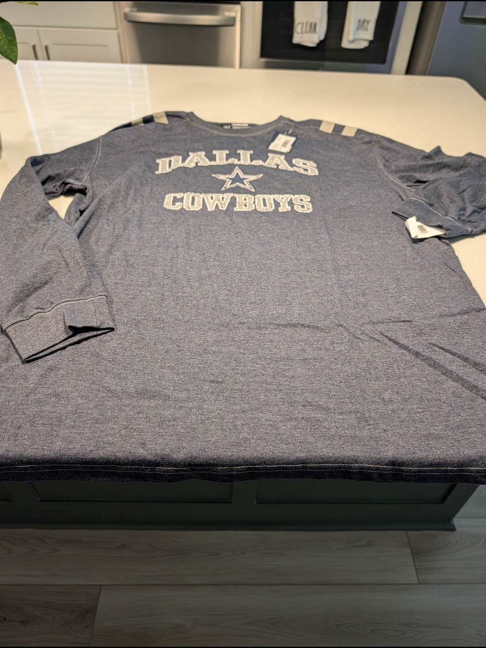 NFL Dallas Cowboys Heather Navy Tee with White Logo